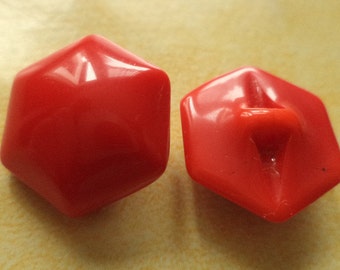 18 mm (4385) glass button 10 Red GLASS KNOBS