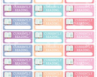 Currently Reading... Planner Stickers for Erin Condren, Happy Planner, Passion Planner (#69)