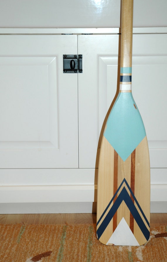 Hand Painted Decorative Canoe Paddle Oar Wall Art The Blue
