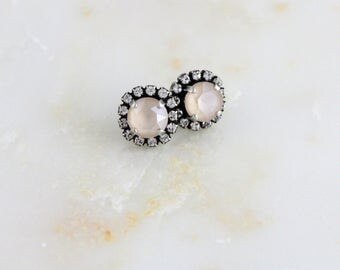 Crystal stud earrings, Bridal earrings, Wedding jewelry, Vintage style, Swarovski crystal earrings, Bridesmaid earrings, Wedding earrings