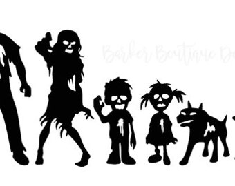 Download Zombie family decal | Etsy