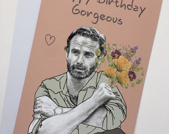 Walking Dead - Andrew Lincoln/Rick Grimes A5 Birthday Card