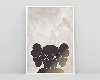 Kaw, Kaws Print, Kaws Art Print, Kaws Poster, Kaws Companion, Kaws Wall Art, Kaws Art Decor, Brian Donnelly, Kaws Pastel, Kaws Illustration