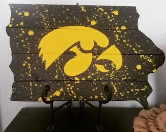 Iowa hawkeye sign | Etsy