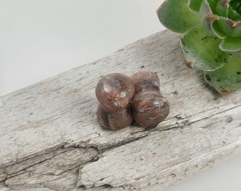 2g Chiastolite plugs, 6mm stone plugs, organic stone plugs, flared ear plugs, organic stone stretchers, handmade plugs, stone plugs,2g plugs