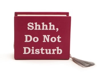wooden evening handbag Do not disturb