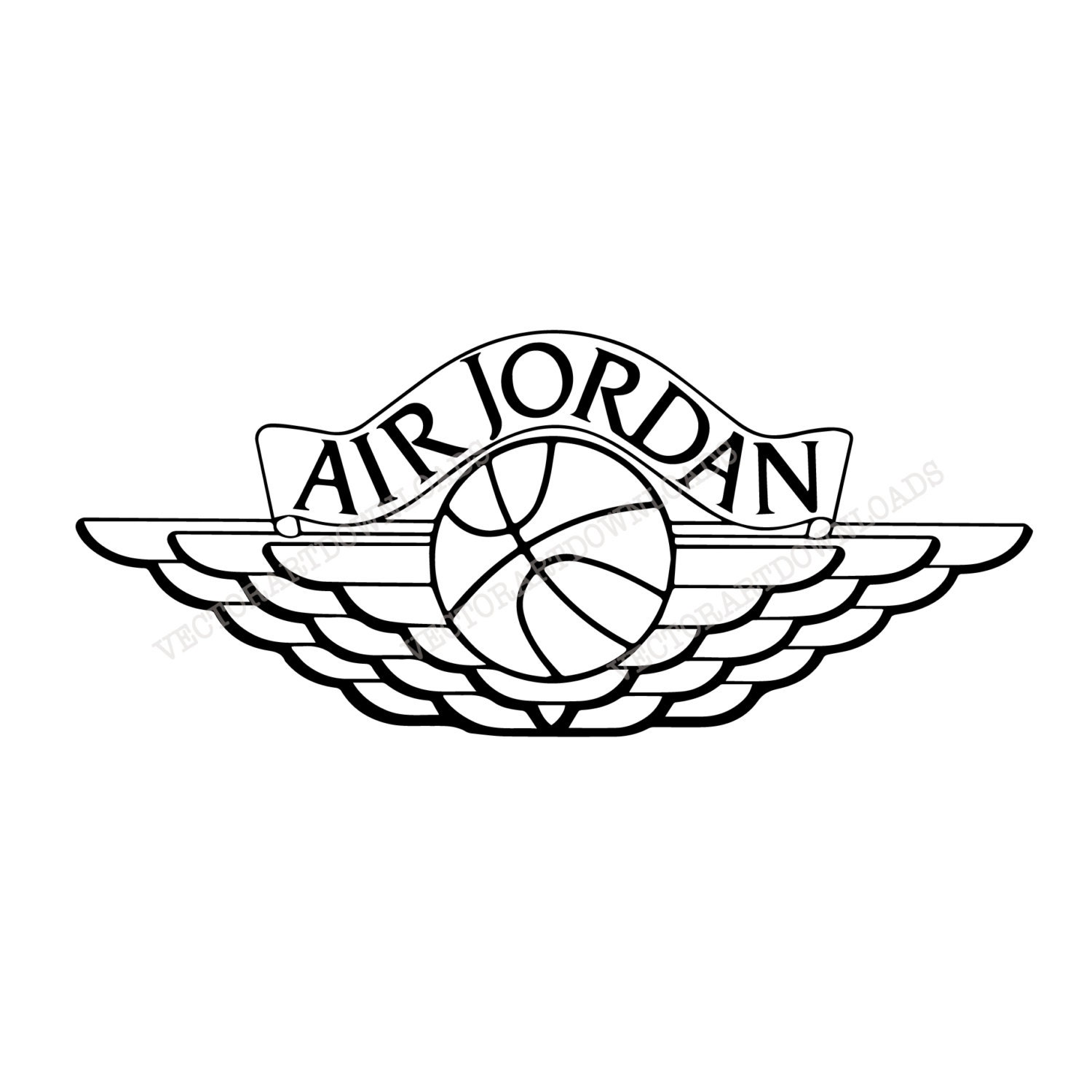 Air Jordan OG Wings Inspired Logo 2 Pack Vector Art svg dxf