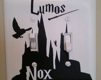 Harry Potter Light Switch Cover Lumos - Nox vinyl decal or wall cover plate