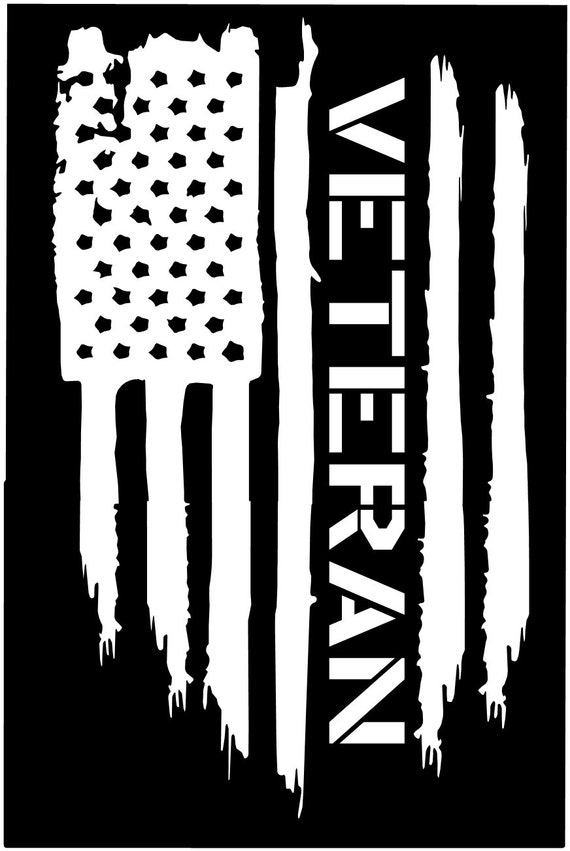 American flag Veteran Army USA Military Soldier vinyl die cut