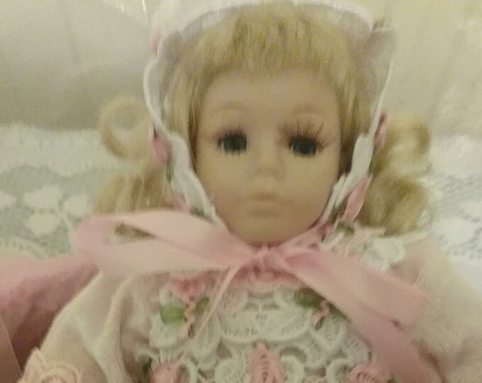 Handmade vintage style miniature dolln teddy miniature size