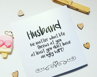 Husband Greeting Card - Valentine Card - Birthday Card - Boyfriend Card - Girlfriend Card - Anniversary Card - LOVE