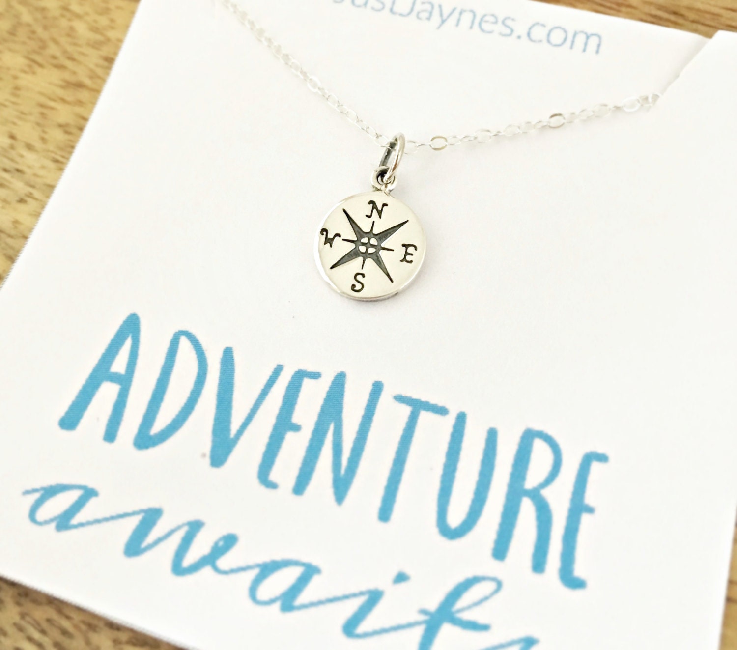 Compass Necklace travel jewelry gift for her find your way