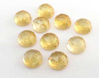 Citrine Round Rose Cut Round Cabochon ~ Various Sizes