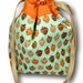 Acorns - Small Project Bag for Knitting, Crochet, or Needlework