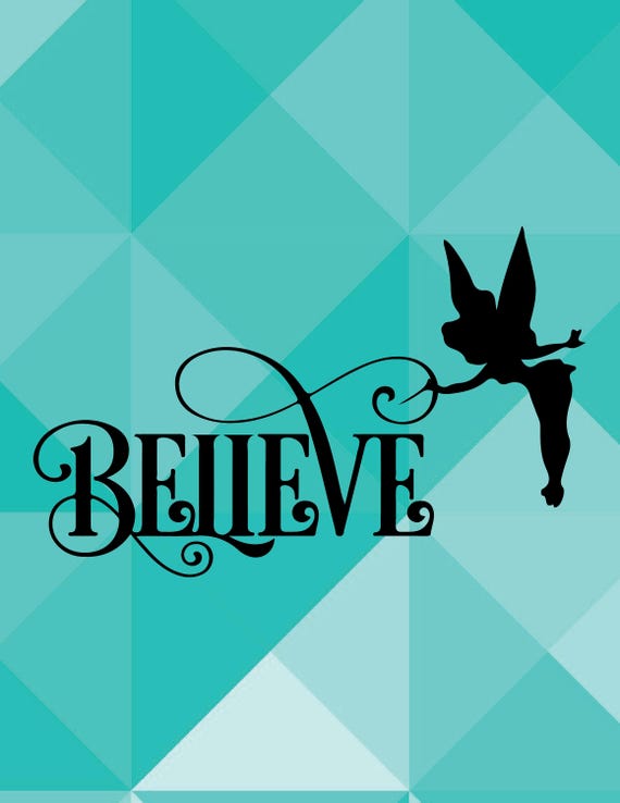 Download Tinkerbell Believe Fairy Inspired Paper Cut File for