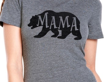 Mama Bear Shirt, Mom Shirt Womens T shirt Mother Day Shirt Wife Shirt Family Shirts Bear tee for Mom