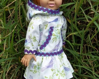Alaskan Kuspuk Set, Lavender & White, Fits American Girl, 18 " Madame Alexander, and Springfield Dolls