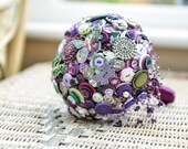 Bespoke Button Brooch & Jewellery Wedding Bridal Bouquet