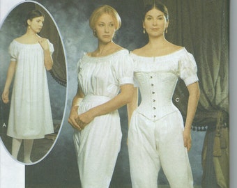 UNCUT Simplicity 9769 Civil War Undergarments Sewing Pattern Misses' Sizes 14-20