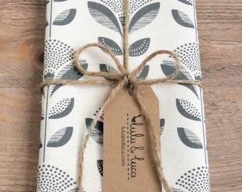 Screen printed tea towel with Dandelion design