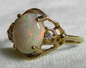 Antique opal ring | Etsy