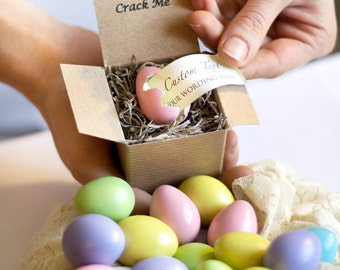 Crack Me! Pregnancy Announcement Egg - Gender Reveal - Baby Shower Invitation - Custom Unique - Grandparents - Father's Day Boy Girl Summer