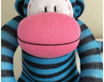 Bright and cheerful Stripy Sock Monkey