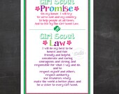 Spanish - Girl Scout Promise and Law Printable {Instant Download}, Girl ...
