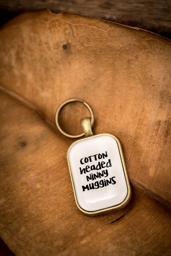 FREE SHIPPING - Elf - Cotton Headed Ninny Muggins - Christmas Quote - Jewerly - Inspiration Necklace - Quote Jewelry - Quote Necklace