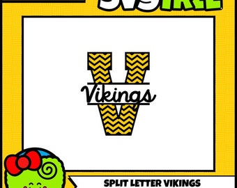 Split Letter SVG Viking SVG Chevron Letters SVG Split Letter Monogram svg files silhouette files files for cricut digital cut files