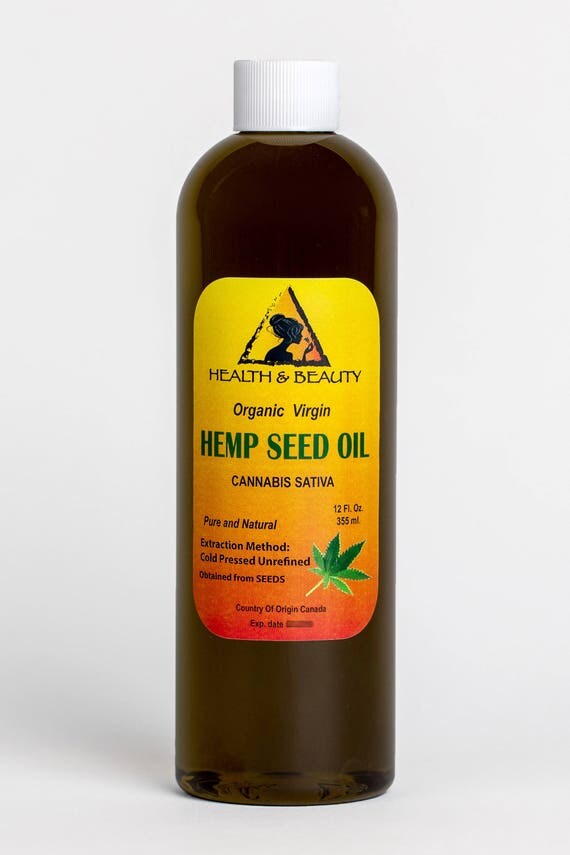 12 Oz Hemp Seed Oil Unrefined Organic Carrier Cold Pressed 8006