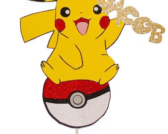 Pikachu, pokemon, pokemon cake topper, pikachu cake topper, pokemon party, pokemon birthday,pikachu birthday party,pokemon party,cake topper