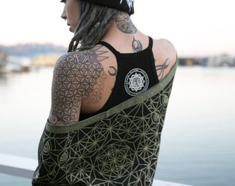 DIVINITY Shawls Collection // Festival Shawls with Sacred Geometry and Third-eye Chakra