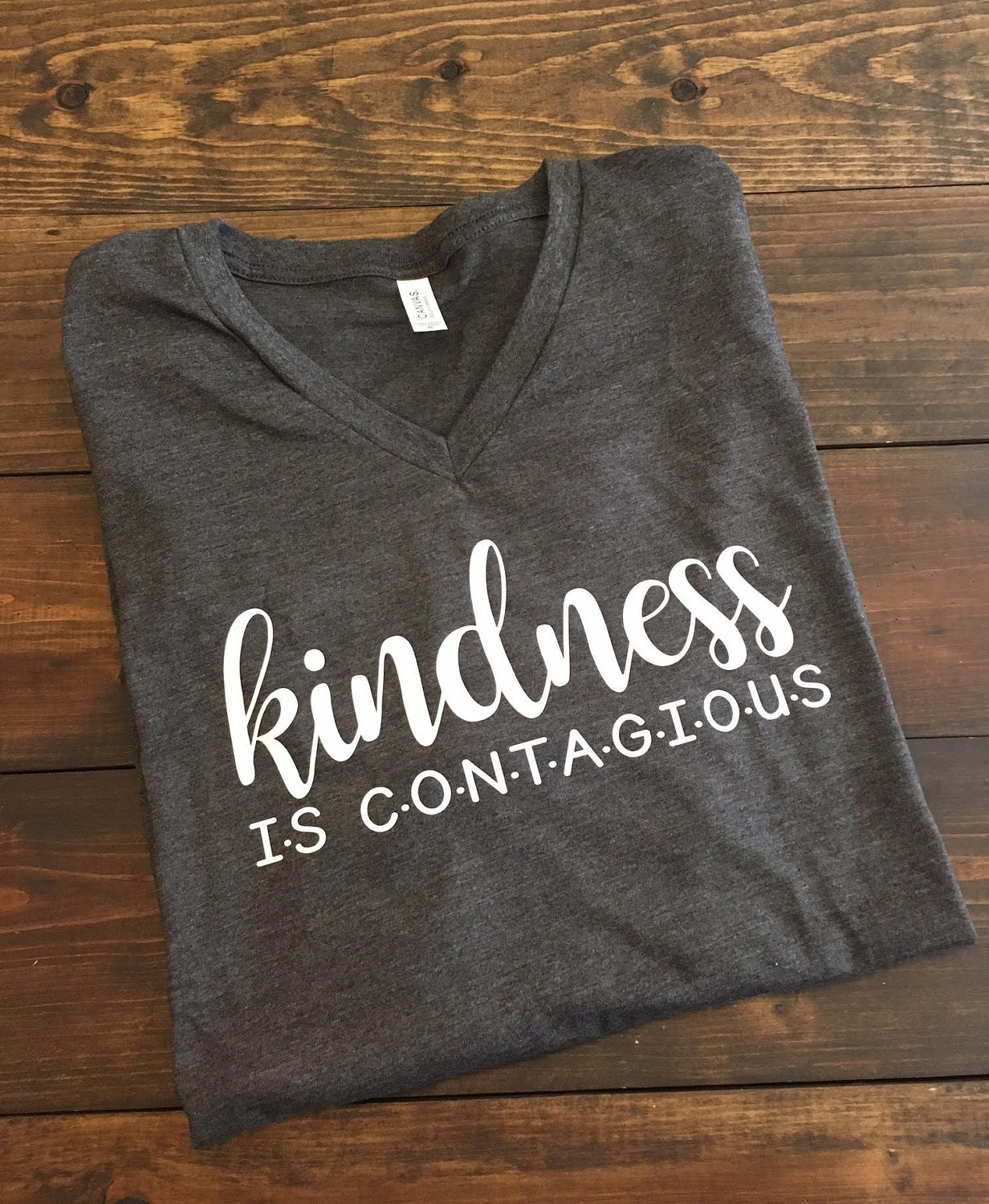 Kindness is Contagious T-Shirt Kindness Matters Shirt V-Neck
