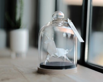 Sculpture Origami Unicorn. Blade Runner. Paper anniversary gift for her. Taxidermy. White Ornament. First Wedding Gift For Her. Curiosity.