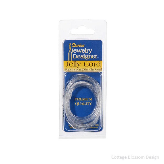 Darice Clear Elastic Stretch Jelly Cord 0.8mm 3 Yard Package