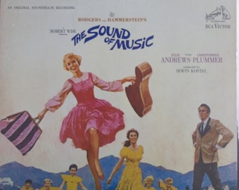 The Sound of Music, Rodgers and Hammerstein, Vintage Record Album, Vinyl LP, Movie Soundtrack, Julia Andrews, Original Movie Recording