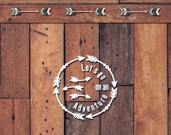 Let's Go On An Adventure Decal | Yeti Decal | Yeti Sticker | Tumbler Decal | Car Decal | Vinyl Decal