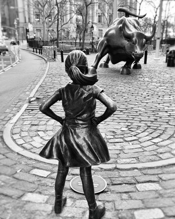 Image result for black and white photograph girl bull
