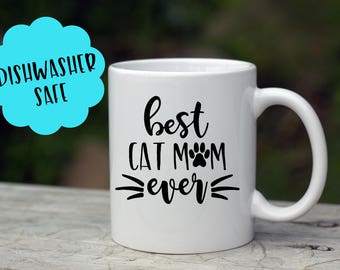 Cat Mom Coffee Mug - Cat Coffee Mug - Custom Coffee Mug - Cat Lover Gift - Cat Lover Mug - Cat Mama - Cat Mom