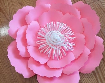 Paper flower template SVG cut file, paper flower pattern, DIY paper flower, large paper flower pattern, paper flower tutorial,