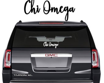 Chi Omega Decal, Sorority Decal, Car Decal, Big Little Gift, Chi O