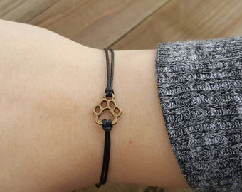 Paw Print Bracelet, Dog Mom Jewelry, Cat Mom Jewelry, Dog Mom Gift, Paw Print Charm, Pet Lover Bracelet, Paw Print Wish Bracelet, Paw Gift