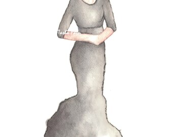 First Lady Slayage- Watercolor Print- FLOTUS- Michelle Obama