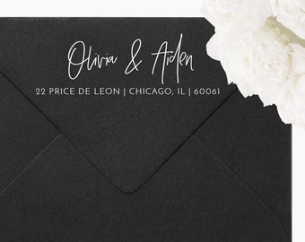 Return Address Stamp, Self-Inking Address Stamp, Personalized Address Stamp - Custom Address Stamp Style, Wedding Stamp, Custom Stamp, RA06A