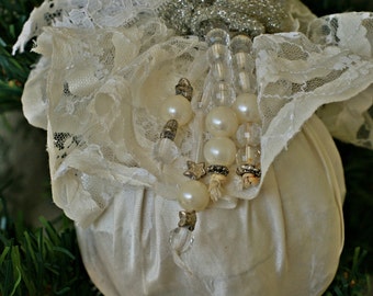 Shabby Ornament, Shabby Wedding Decor, Wedding Decoration, Bridal Shower Decor, Lace Ornament, Wedding Ornament, Shabby Decor, Cottage Chic
