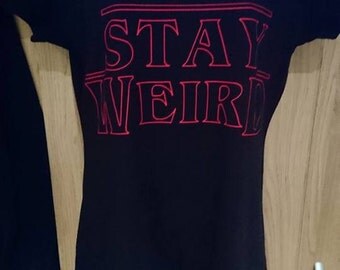 Stranger Things Tshirt Dress, Geek Gift, Geek Tshirt, Little Black Dress, Gift For Her, Eleven, Hawkins High School, Party Dress, Cosplay