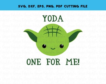Yoda Star Wars Valentine SVG Dxf Eps Pdf PNG