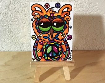 Penelope Peace | ORIGINAL 2.5 x 3.5 ACEO Marker Drawing