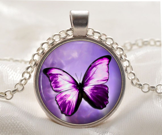 items-similar-to-purple-butterfly-necklace-butterfly-pendant-purple